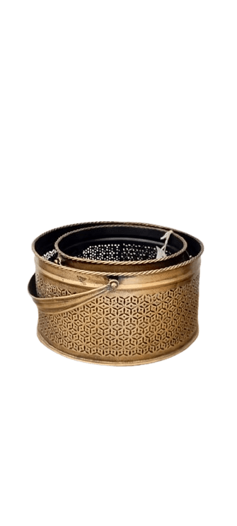 183K - Iron Rnd Basket Med (canasta nickel)